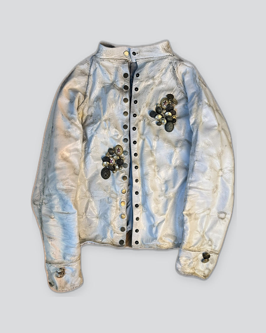 HAND-BURNED LEATHER JACKET — 1 OF 1
