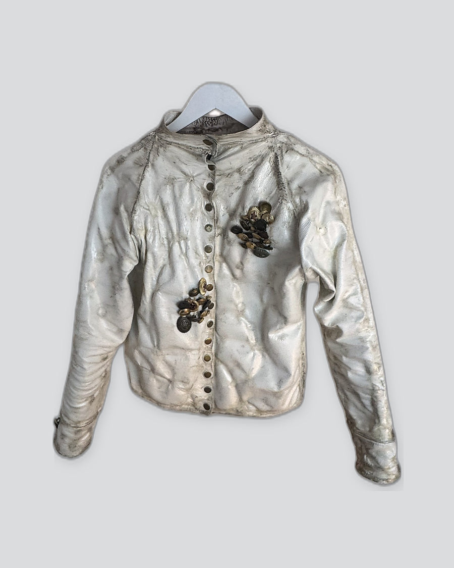 HAND-BURNED LEATHER JACKET — 1 OF 1